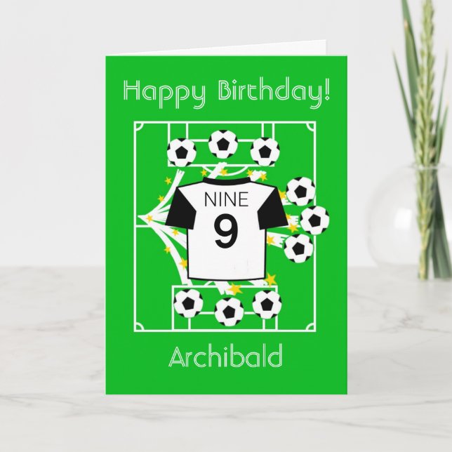 Football Star (White & Black Sleeves) Card (Front)
