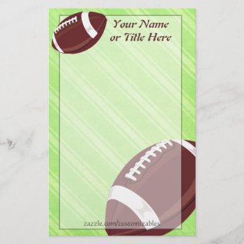 Football Stationery by Customizables at Zazzle