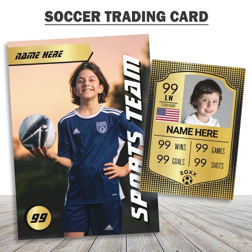 Football Stats Shield Card Soccer Trading Card
