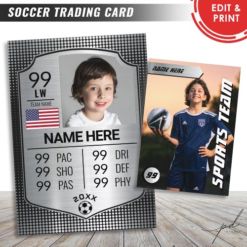 Football Stats Shield Card Soccer Trading Cards