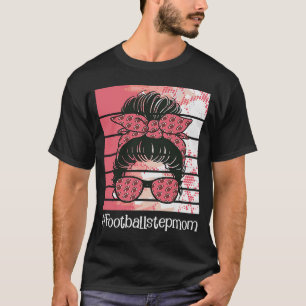 Football Stepmom Sports Stepmother Bonus Mom Moth T-Shirt