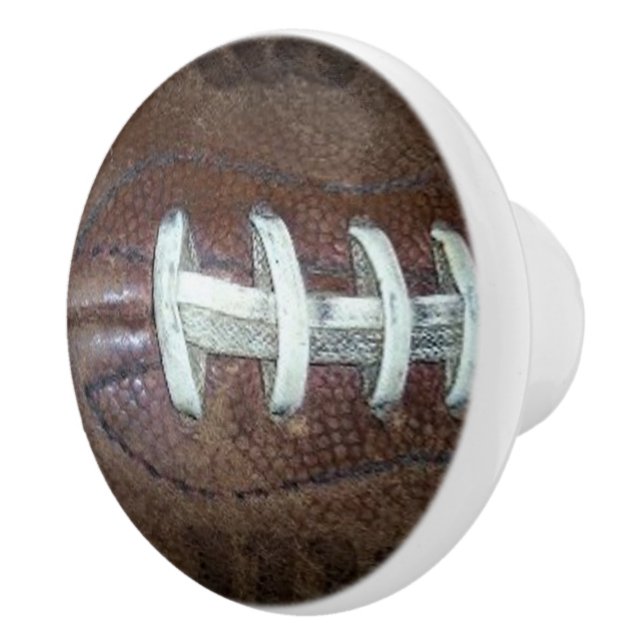Football Stitches Ceramic Knob (Right)