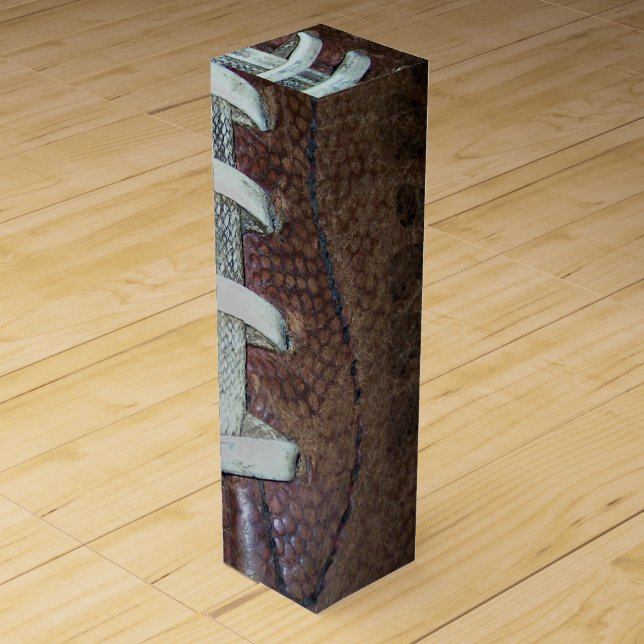 Football Stitches Wine Box (Front)