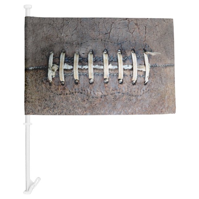 Football Strings Horizontal Car Flag (Front)