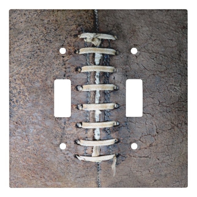 Football Strings Vertical Light Switch Cover (Front)