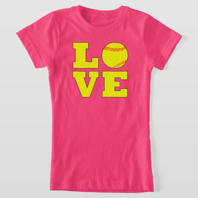 Football Style Girls Fastpitch Love Jersey Shirt (Laydown)