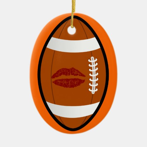 football sweetheart multiple messages ornament