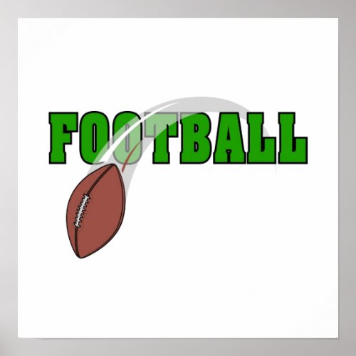 Football Swoosh Logo Poster