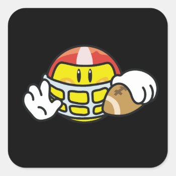 Football T-shirts And Gifts Square Sticker by sport_shop at Zazzle