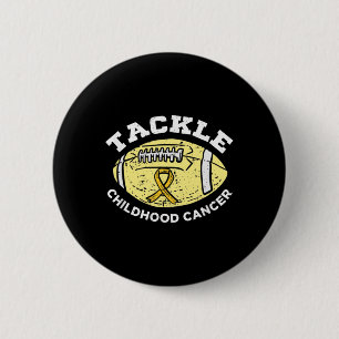 Football Tackle Childhood Cancer Awareness Wear Go Button