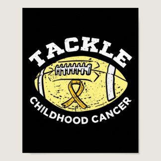 Football Tackle Childhood Cancer Awareness Wear Go Poster