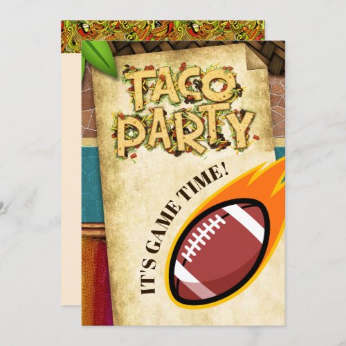 Football Taco Party Invitation