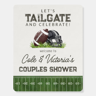 Football Tailgate & Celebrate Couples Show Welcome Foam Board