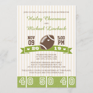 FOOTBALL TAILGATE COUPLES WEDDING SHOWER INVITATION
