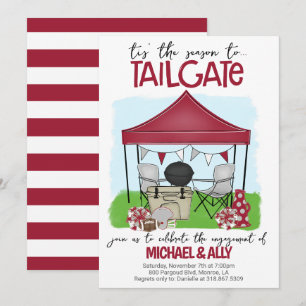 Football Tailgate Engagement change to ANY COLOR Invitation