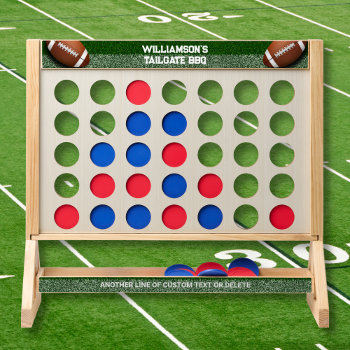 Football Tailgate Game Custom Text Life Size  Fast Four by colorfulgalshop at Zazzle