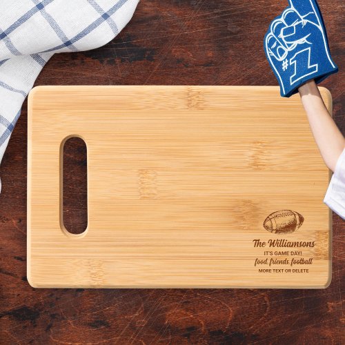 Football Tailgate Party Add Any Custom Text Cutting Board
