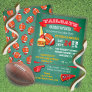 Football Tailgate Party green chalkboard Invite