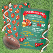 Football Tailgate Party Green Chalkboard Invite at Zazzle