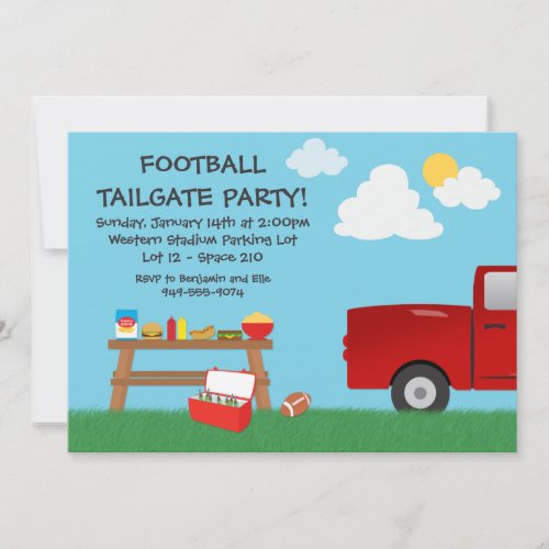 Football Tailgate Party Invitation