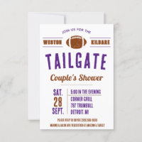 Football Tailgating Couples' Bridal Shower Invitat