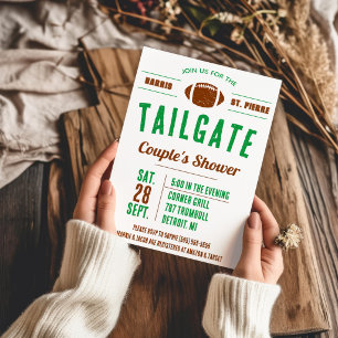 Football Tailgating Couples' Bridal Shower Invitation
