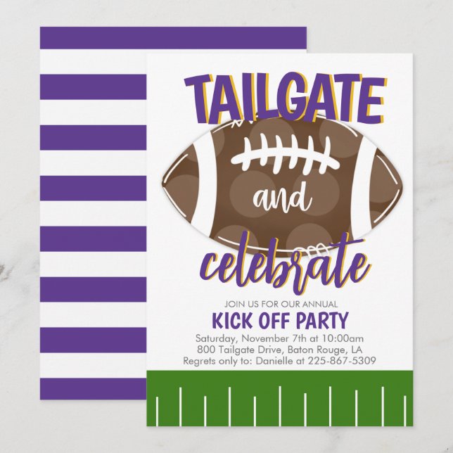 Football Tailgating Invite (Front/Back)