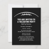 Football Tailgating Party - black gold Invitation (Front)