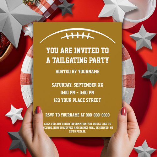 Football Tailgating Party Invitation