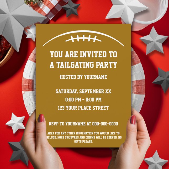 Football Tailgating Party Invitation (Tailgating Party Invitation)