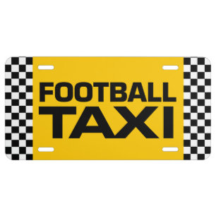Football Taxi License Plate