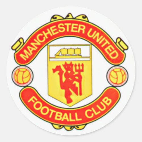 Football team badge classic round sticker
