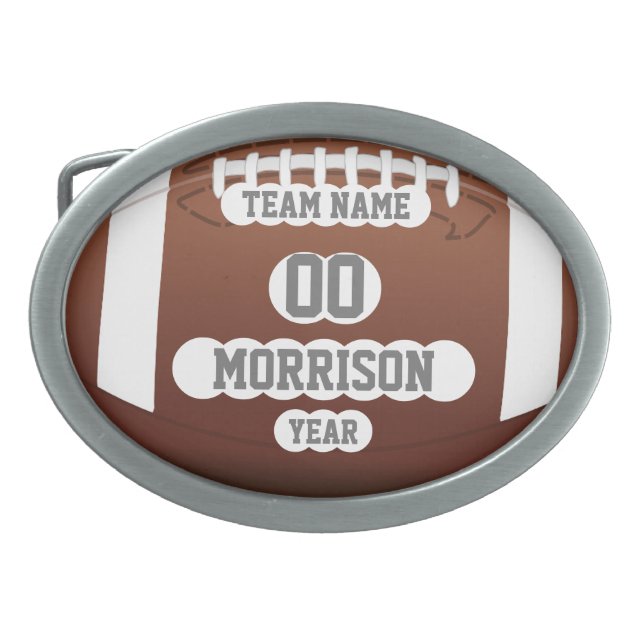 Football Team  Belt Buckle (Front)