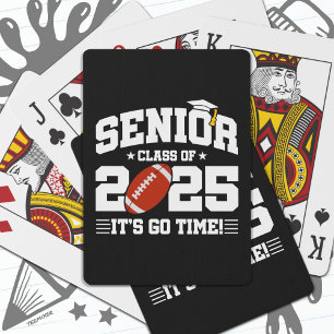 Football Team Class of 2025 Graduation Senior 2025 Poker Cards