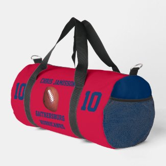 Football Team, Coach or Player Red and Navy Custom