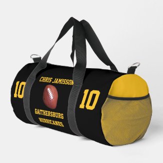 Football Team, Coach Player Black Gold Personalize