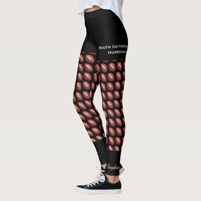 Football Team, Fake Black Shorts, Name Leggings (Left)