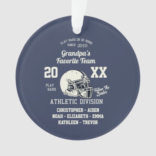 Football Team Grandpa Ornament