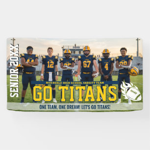 Football Team High School Senior Night Sports Banner