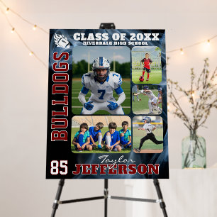 Football Team High School Sports Picture Collage Foam Board