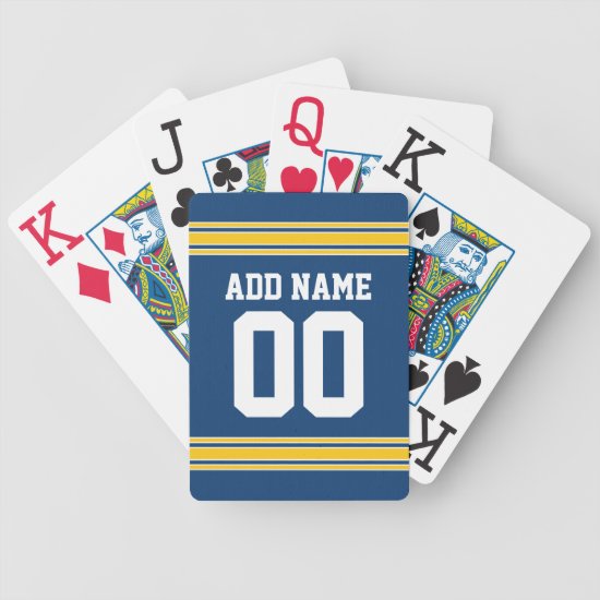 Football Team Jersey with name and number Bicycle Playing Cards