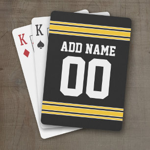 Football Team Jersey with name and number Poker Cards