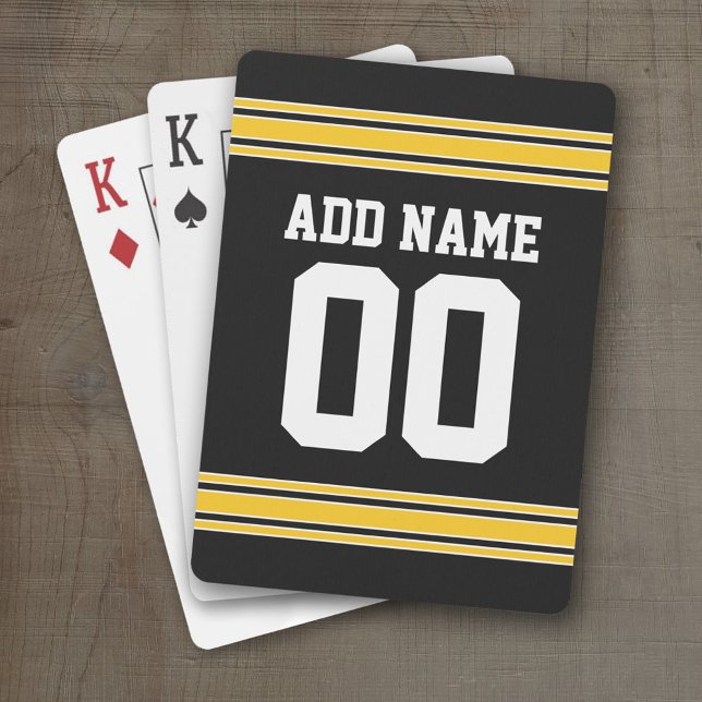 Football Team Jersey with name and number Poker Cards (Personalized Playing Cards)