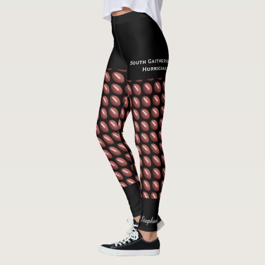 Football Team Leggings with Fake Black Shorts | Zazzle.com