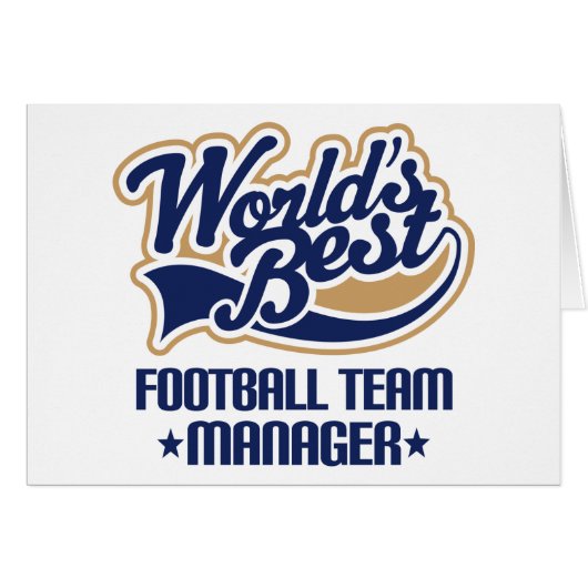 Football Team Manager Gift (Front Horizontal)