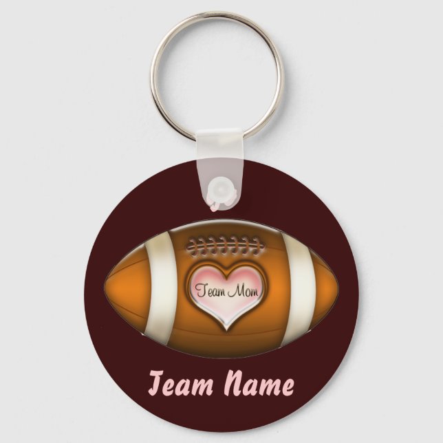 Football Team Mom Keychain (Front)