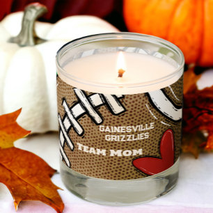 Football Team Mom Personalized Gift  Scented Candle