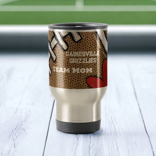 Football Team Mom Personalized Gift  Travel Mug