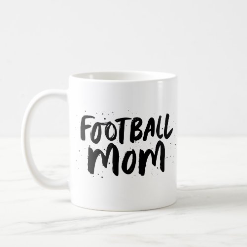 Football team mom trendy black type personalized coffee mug