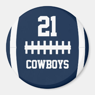 Football Team Name and Player Number Custom Color Magnet
